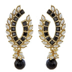 Black Baguette Pearl Gold Plated Traditional Designer Earring Bulk