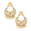 Antique Gold Plated Floral Large Chaand Bali Earring For Women Bulk