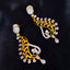 American Diamond Gold Gold-Plated Dangle & Drop Earring For Women