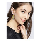 American Diamond Gold Gold-Plated Dangle & Drop Earring For Women