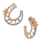Crescent Flower American Diamond Baguette Earring For Women Bulk