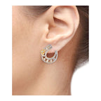 Crescent Flower American Diamond Baguette Earring For Women Bulk