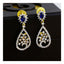 Sapphire Blue CZ Rhodium Dainty Dangle & Drop Earring Bulk