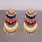 Designer Gold Plated Large Chandelier Earring For Women Bulk
