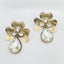 Antique 18K Gold Plated Crystal Large Flower Earring For Women Bulk