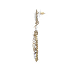 Gold Plated Blue Yellow Meenakari Large Chaand Bali Earring Women Bulk