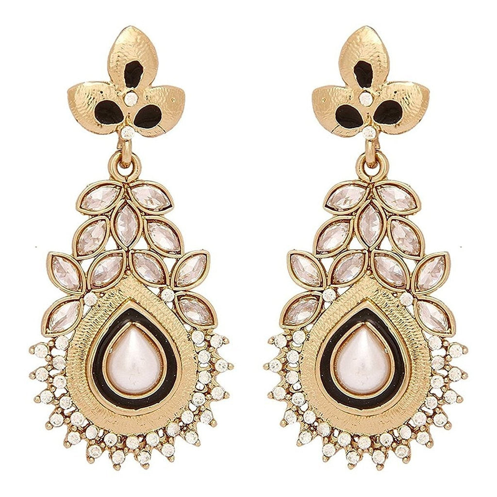 Marquise Meenakari Gold Plated CZ Dangling Earring For Women Bulk
