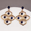 Dew Drop Antique Gold Plated Blue Dangling Earring For Women Bulk