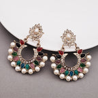 Festive Navratna Chaand Pearl Chaand Bali Earring For Women Bulk
