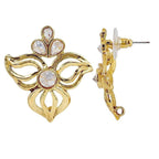 Cute Gold Plated Kundan Filigree Stud Earring For Women. Bulk
