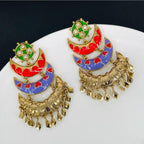 Designer Chaand Gold Plated Meenakari Dangling Earring For Women Bulk