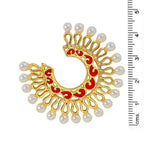 Chaand Bali Filigree Gold Red Meenakari Pearl Earring For Women Bulk