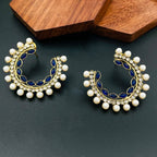 Chaand Bali Marquise Gold Plated Blue Pearl Earring For Women Bulk