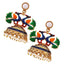Peacock Crown Gold Plated Meenakari Jhumki Earring For Women Bulk