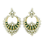 Chaand Bali Kundan Green Meenakari Earring For Women Bulk