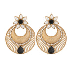 Chaand Bali Filigree Antique Rhodium Plated Black Earring Women Bulk