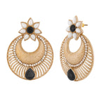 Chaand Bali Filigree Antique Rhodium Plated Black Earring Women Bulk