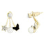 Butterfly Gold Plated Ear Cuff Jacket Pair Stud Earring For Women