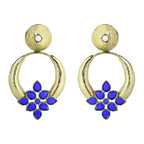 Turkish Gold Plated Dark Blue Pearl Designer Earring For Women Bulk