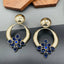 Turkish Gold Plated Dark Blue Pearl Designer Earring For Women Bulk