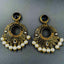 Chaand Bali Filigree Black Meenakari Kundan Pearl Earring Women Bulk