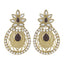 Flower Filigree Antique Rhodium Pearl Black Earring For Women Bulk
