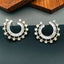 Chaand Crescent American Diamond Baguette 18K Gold Stud Earring Bulk