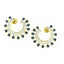 Chaand Crescent CZ Sapphire Blue 18K Gold Stud Earring Bulk
