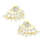 Flower Marquise American Diamond CZ Gold Dangling Earring Women Bulk