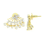 Flower Marquise American Diamond CZ Gold Dangling Earring Women Bulk