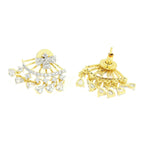Flower Marquise American Diamond CZ Gold Dangling Earring Women Bulk