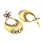 Flower Chaand Bali Kundan Polki American Diamond CZ Gold Earring Bulk