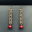Italian Gold Plated Red Dangling Earring For Women Bulk