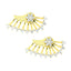 Flower 18K Gold Plated Ear Cuff Jacket Pair Stud Earring Women Bulk
