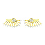 Flower 18K Gold Plated Ear Cuff Jacket Pair Stud Earring Women Bulk