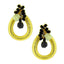 Designer Flower Gold American Diamond Black Off White Earring Bulk