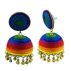 Handmade Thread Multi Colour Antique Gold Jhumki Earring Women Bulk