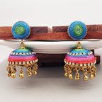 Handmade Thread Multi Colors Antique Gold Jhumki Earring Women Bulk