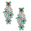 Floral Red Green Kundan Gold Dangling Delicate Earring For Women Bulk