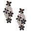 Floral Black Kundan Gold Plated Dangling Delicate Earring Women Bulk