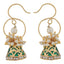 Green Meenakari Gold Plated Pearl Jhumki Earring For Women Bulk