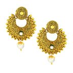 Traditional Antique 22K Gold Plated Chand Bali Earring For Women Bulk