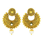 Traditional Antique 22K Gold Plated Chand Bali Earring For Women Bulk