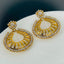 Floral American Diamond 22K Gold Plated Dangling Earring Women Bulk
