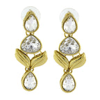 Designer American Daimonds Kundan Gold Plated Drop Earring Women Bulk