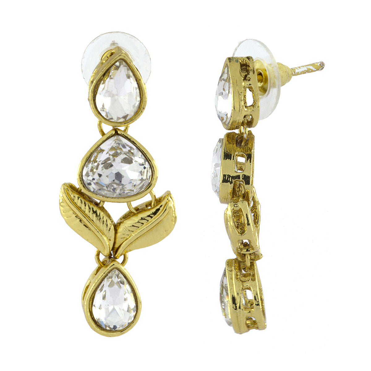 Designer American Daimonds Kundan Gold Plated Drop Earring Women Bulk