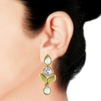 Designer American Daimonds Kundan Gold Plated Drop Earring Women Bulk