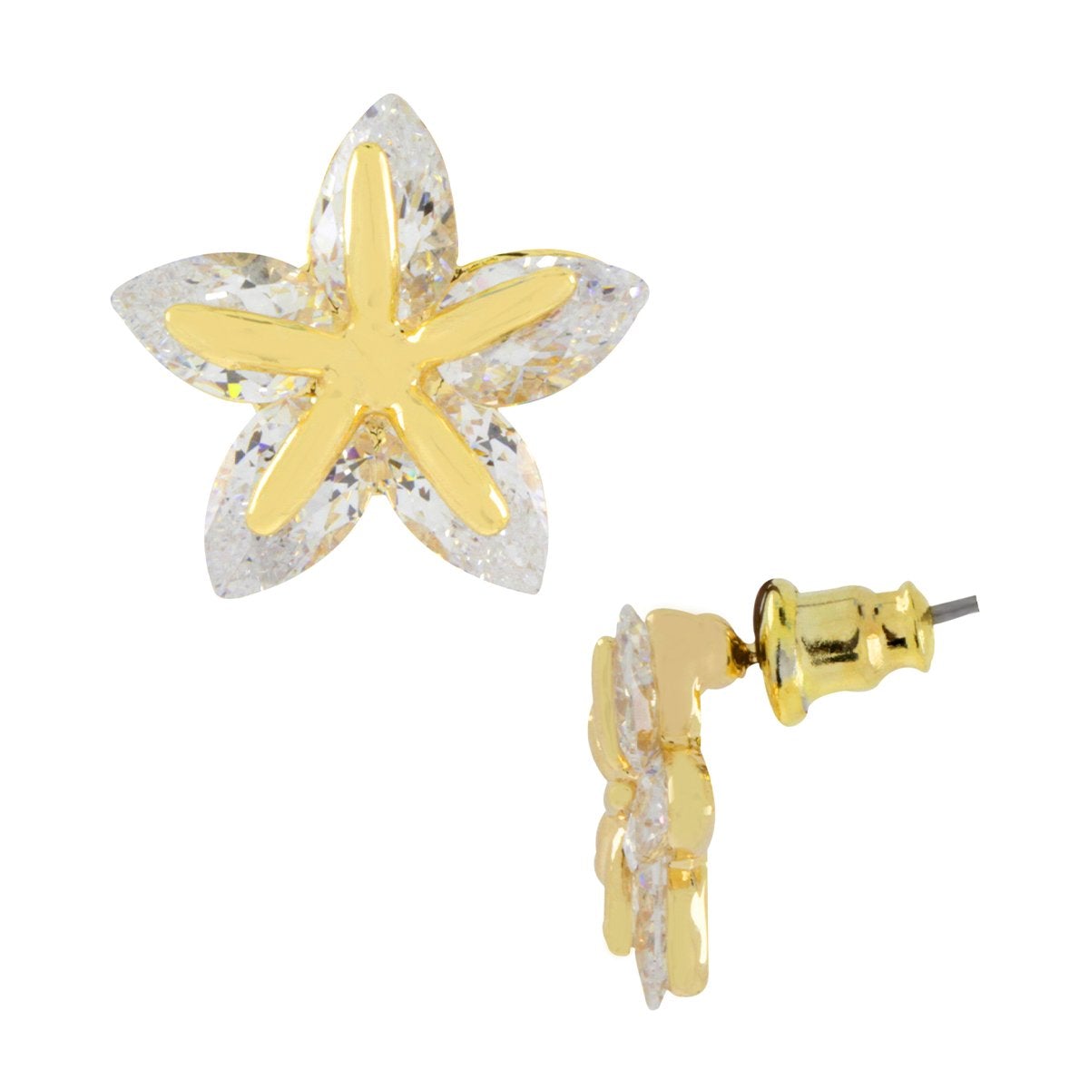 Trendy Star 18K Gold Plated American Diamond Earring For Women Bulk