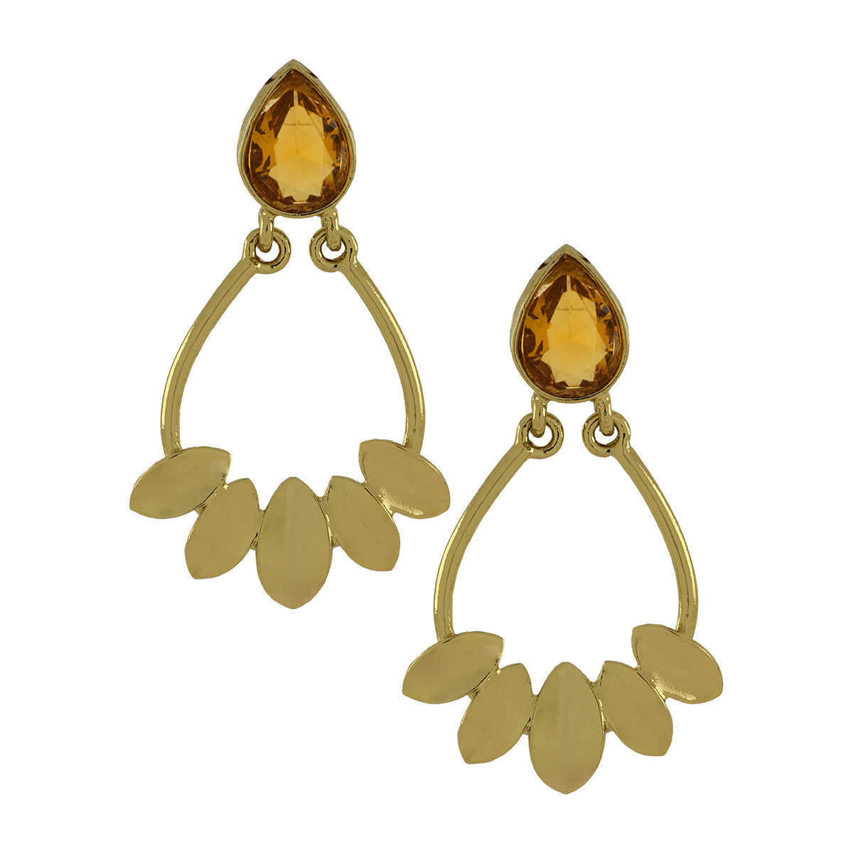 Italian Petal 18K Gold Plated Dangling Earring For Women Bulk Main image