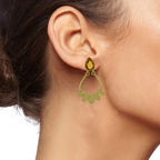 Italian Petal 18K Gold Plated Dangling Earring For Women Bulk